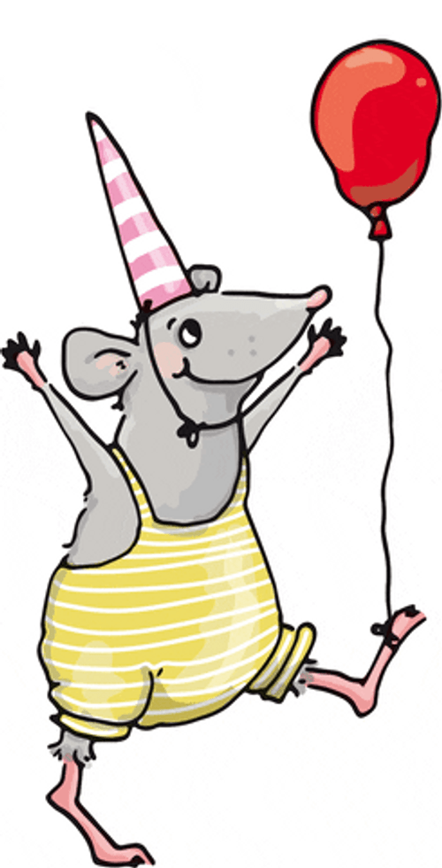 Mouse Tied With Balloon GIF