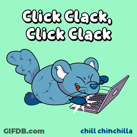 Mouse Using Laptop Click Clack Click Clack Chill Chinchilla GIF