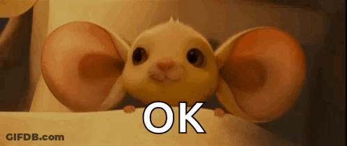 Mouse With Big Ears Saying Ok GIF