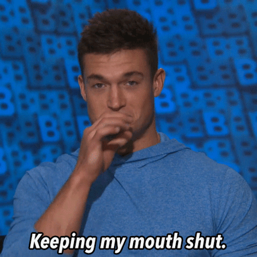 Mouth Shut Big Brother Jackson Michie GIF