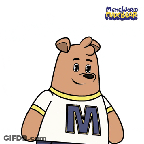 Mouth Shut Max Bear GIF
