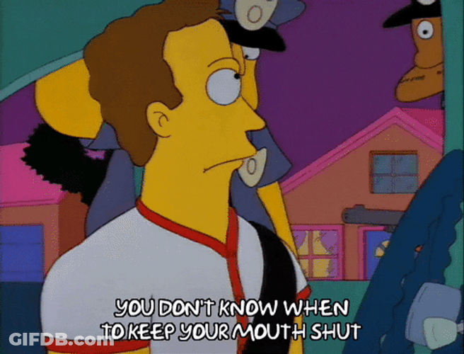 Mouth Shut The Simpsons Louis Lou Merkel GIF