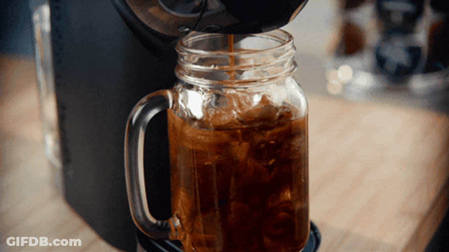 Mouth-Watering Pouring Black Coffee GIF