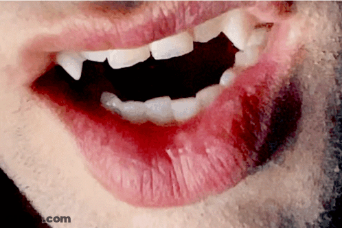 Mouth With Red Lips And Teeth GIF
