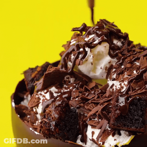 Mouthwatering Chocolate Moist Ice Cream Cake GIF