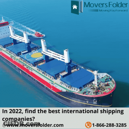 Movers Folder Ad With Cargo Ship GIF
