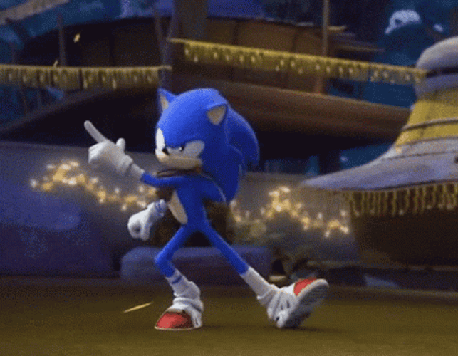Movie Sonic The Hedgehog Dancing Slow Motion GIF