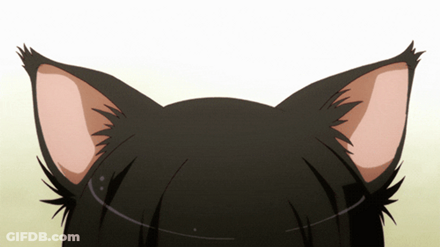 Moving Cat Ears Anime GIF