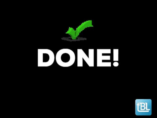 Moving Check Mark Done GIF
