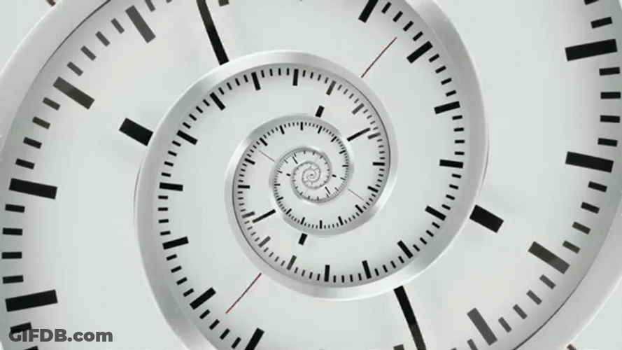 Moving Clock Spiral Illusion GIF