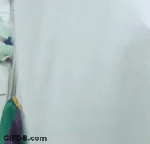 Moving Curtain Clown Show GIF