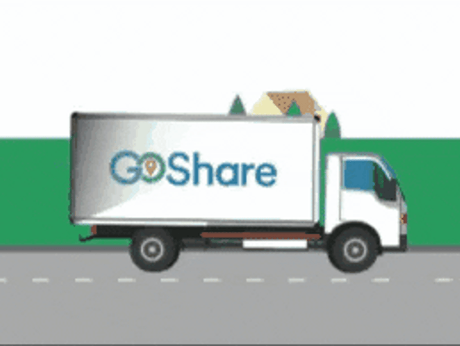 Moving Day Animated Straight Truck GIF