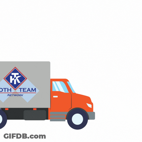 Moving Day Animated Truck Slow Motion GIF
