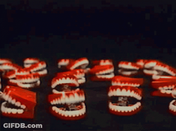 Moving False Teeth GIF