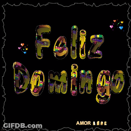 Moving Feliz Domingo Text Art GIF