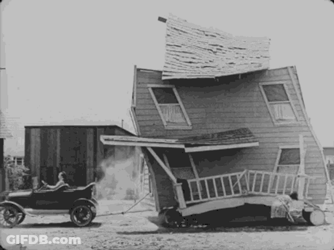 Moving House Buster Keaton Film GIF