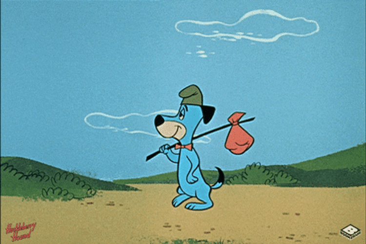 Moving Huckleberry Hound GIF