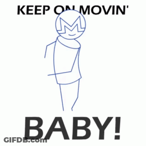 Moving On Up Baby Stickman Walking GIF