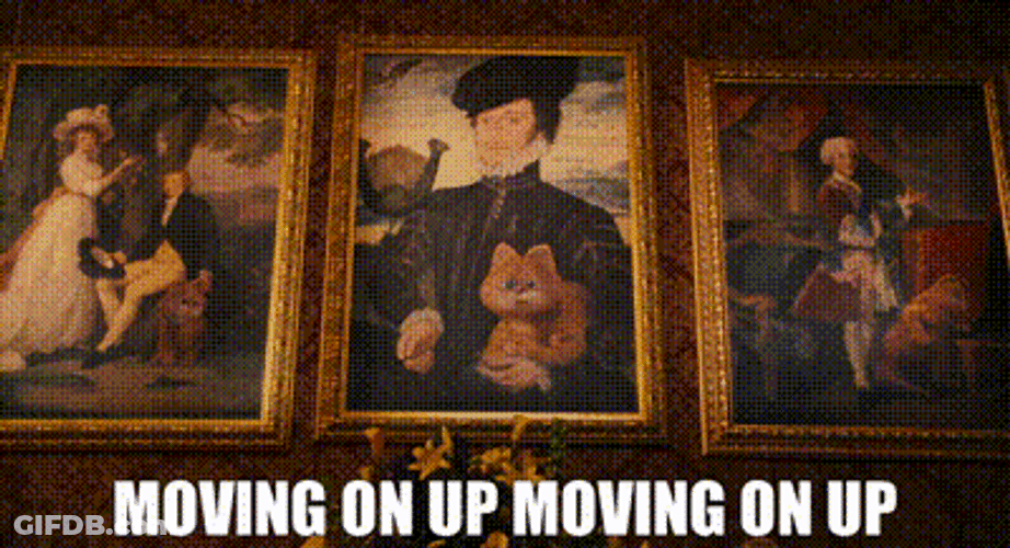 Moving On Up Elated Garfield Rolling GIF