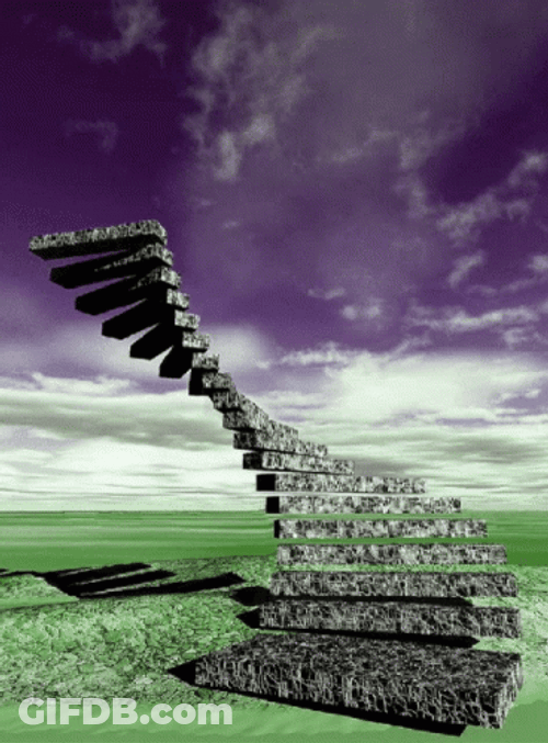 Moving On Up Endless Staircase GIF