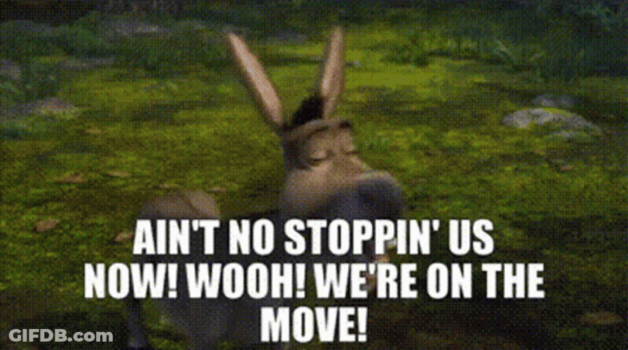 Moving On Up Naughty Donkey Shrek GIF