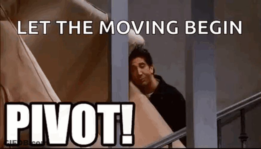 Moving On Up Pivot Ross Geller Friends GIF