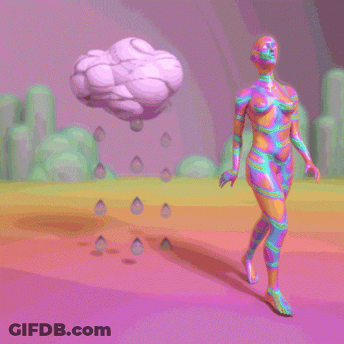 Moving Rainbow Beauty Queen GIF