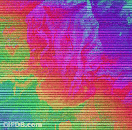 Moving Rainbow Glitch GIF