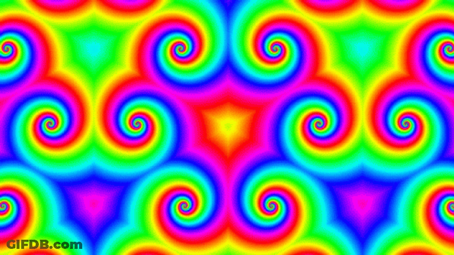 Moving Rainbow Hypnosis GIF