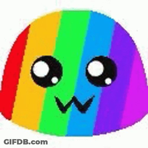 Moving Rainbow Jelly GIF