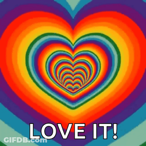 Moving Rainbow Love It GIF