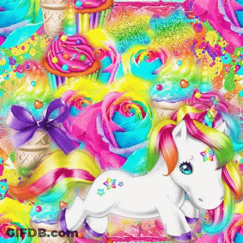Moving Rainbow Unicorn GIF