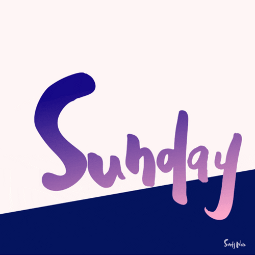 Moving Sunday Word GIF