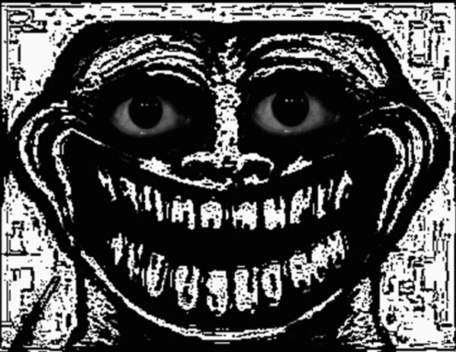 Moving Troll Eyes Scary Face GIF