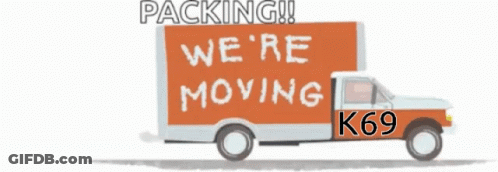 Moving Truck Saying Packing We're Moving GIF