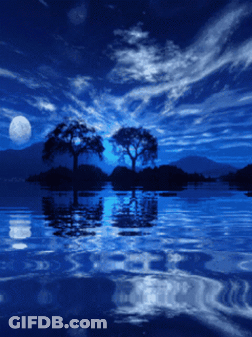 Moving Water Blue Sky GIF