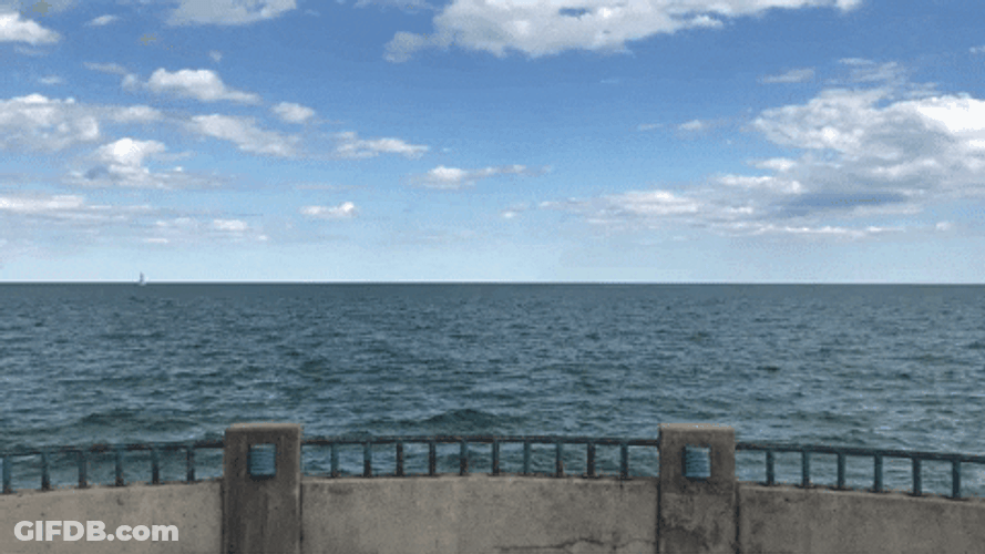 Moving Water By Seaside GIF
