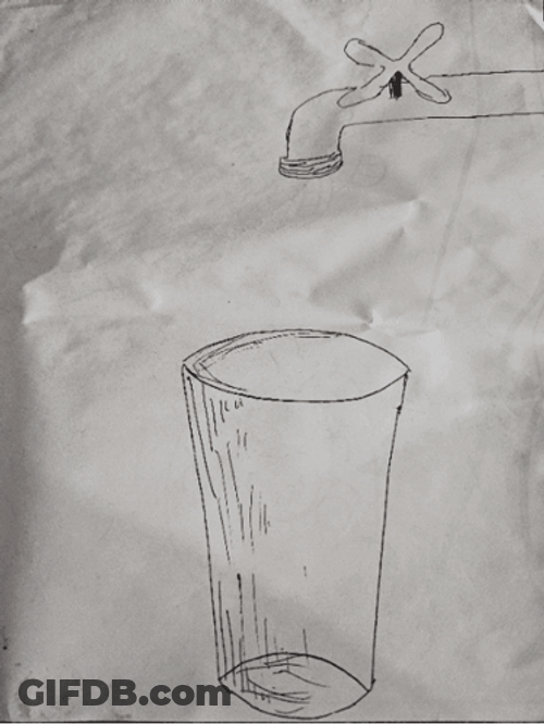Moving Water Drawing GIF