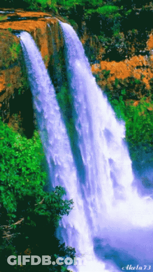 Moving Water High Falls GIF