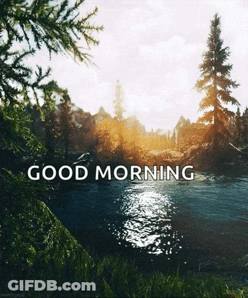 Moving Water Morning Greeting GIF