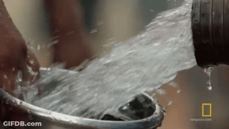 Moving Water Pail Getting Filled GIF