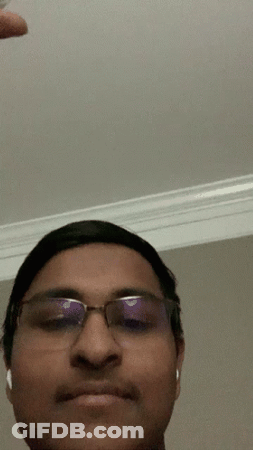 Moving Water Spilling Purposely On Head GIF
