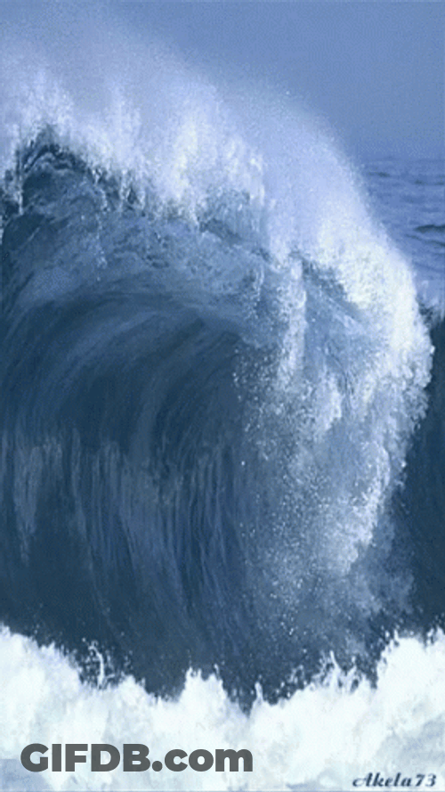 Moving Water Tall Wave GIF