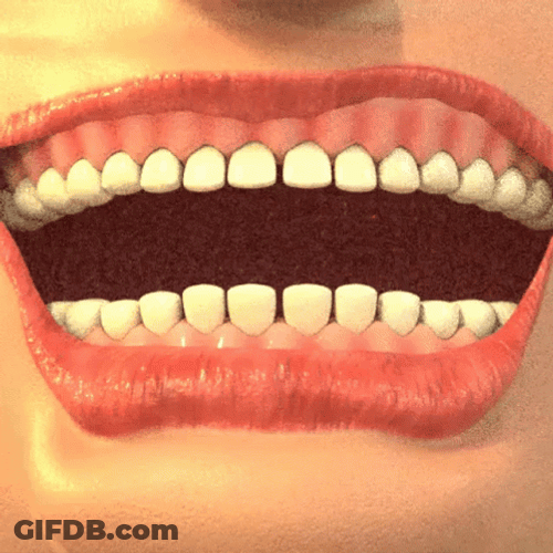 Moving White Teeth GIF