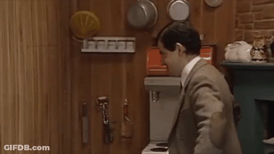 Mr Bean Angry Drill GIF