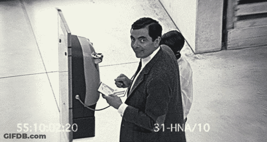 Mr. Bean CCTV Wacky Face GIF