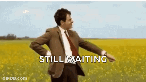 Mr Bean Dancing In Yellow Flower Field GIF