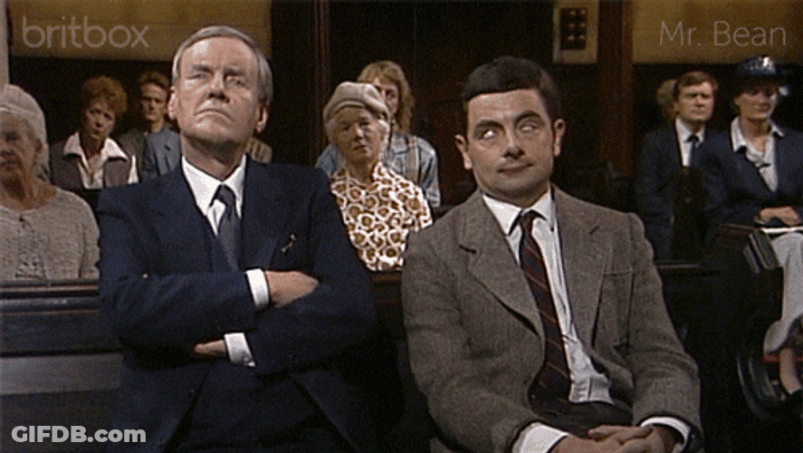 Mr. Bean Fall Asleep GIF