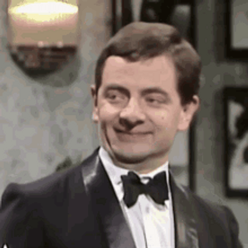 Mr. Bean Funny Surprised Face GIF