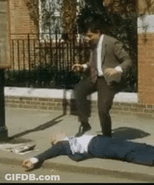 Mr Bean Giving Cpr Through His Feet GIF